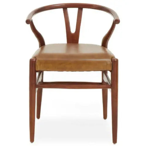 Kendari Cow Camel Leather Chair - Arm Chair