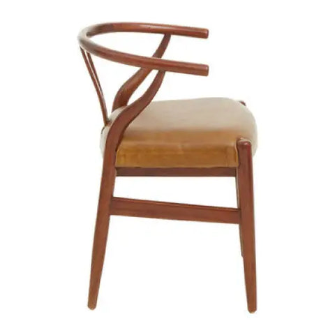 Kendari Cow Camel Leather Chair - Arm Chair