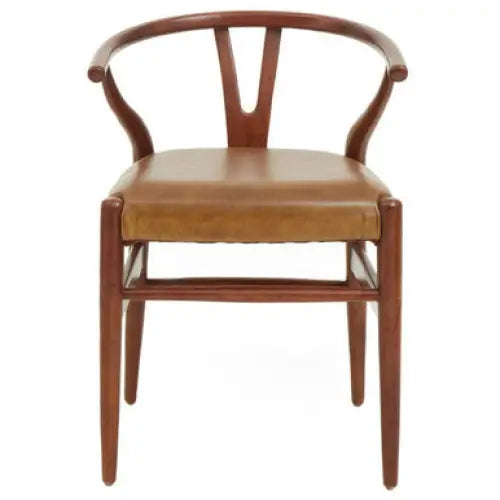 Kendari Cow Camel Leather Chair - Arm Chair