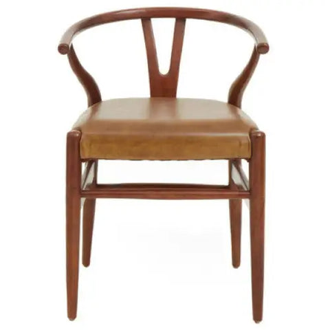 Kendari Cow Camel Leather Chair - Arm Chair