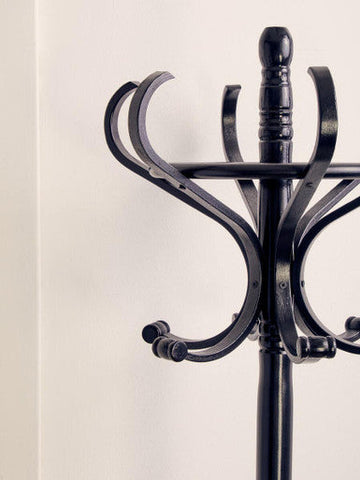 Kennedy Black Finish Floor Standing Coat Stand