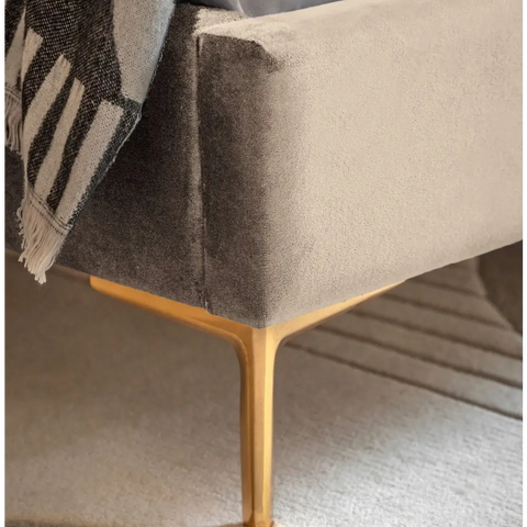 Kensington Bed Double & King - Beige - Bed frame