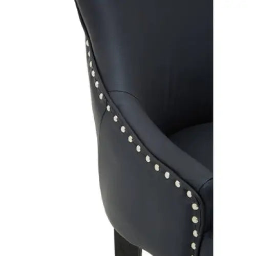 Kensington Townhouse Charcoal Leather Effect Bar Chair - Bar Stool