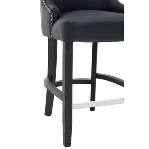 Kensington Townhouse Charcoal Leather Effect Bar Chair - Bar Stool