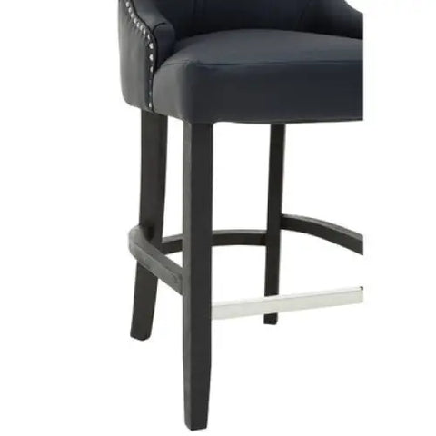 Kensington Townhouse Charcoal Leather Effect Bar Chair - Bar Stool