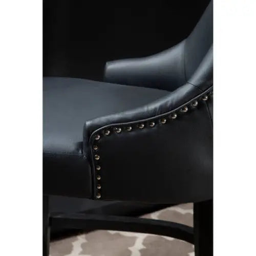 Kensington Townhouse Charcoal Leather Effect Bar Chair - Bar Stool