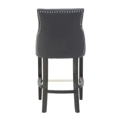 Kensington Townhouse Charcoal Leather Effect Bar Chair - Bar Stool