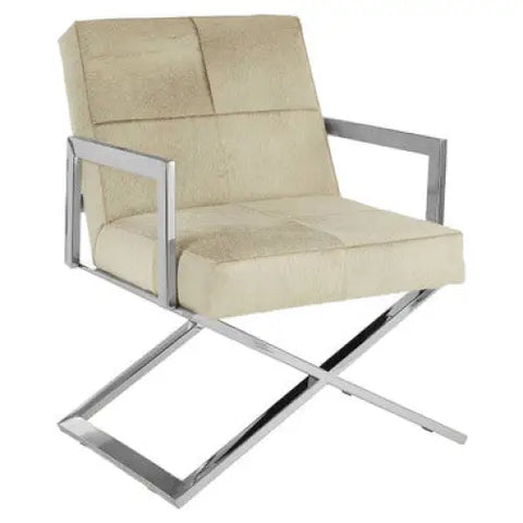 Kensington Townhouse Genuine Grey Leather Chair - Arm Chair