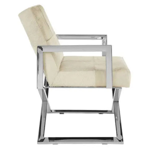 Kensington Townhouse Genuine Grey Leather Chair - Arm Chair