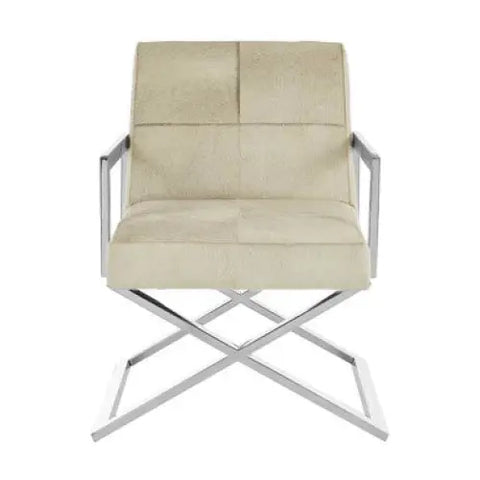Kensington Townhouse Genuine Grey Leather Chair - Arm Chair