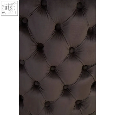 Dark gray tufted fabric with classic diamond pattern on kensington townhouse grey velvet button tufted dining chair