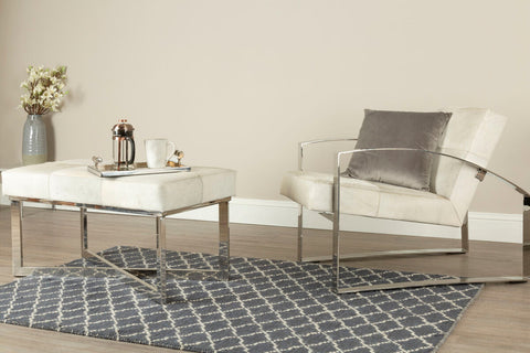Kensington Townhouse Hairon Leather Chair With Steel Legs