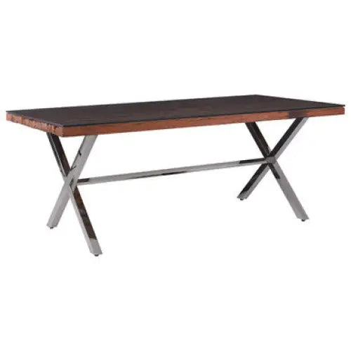 Kerala Natural Dining Table With Cross Base
