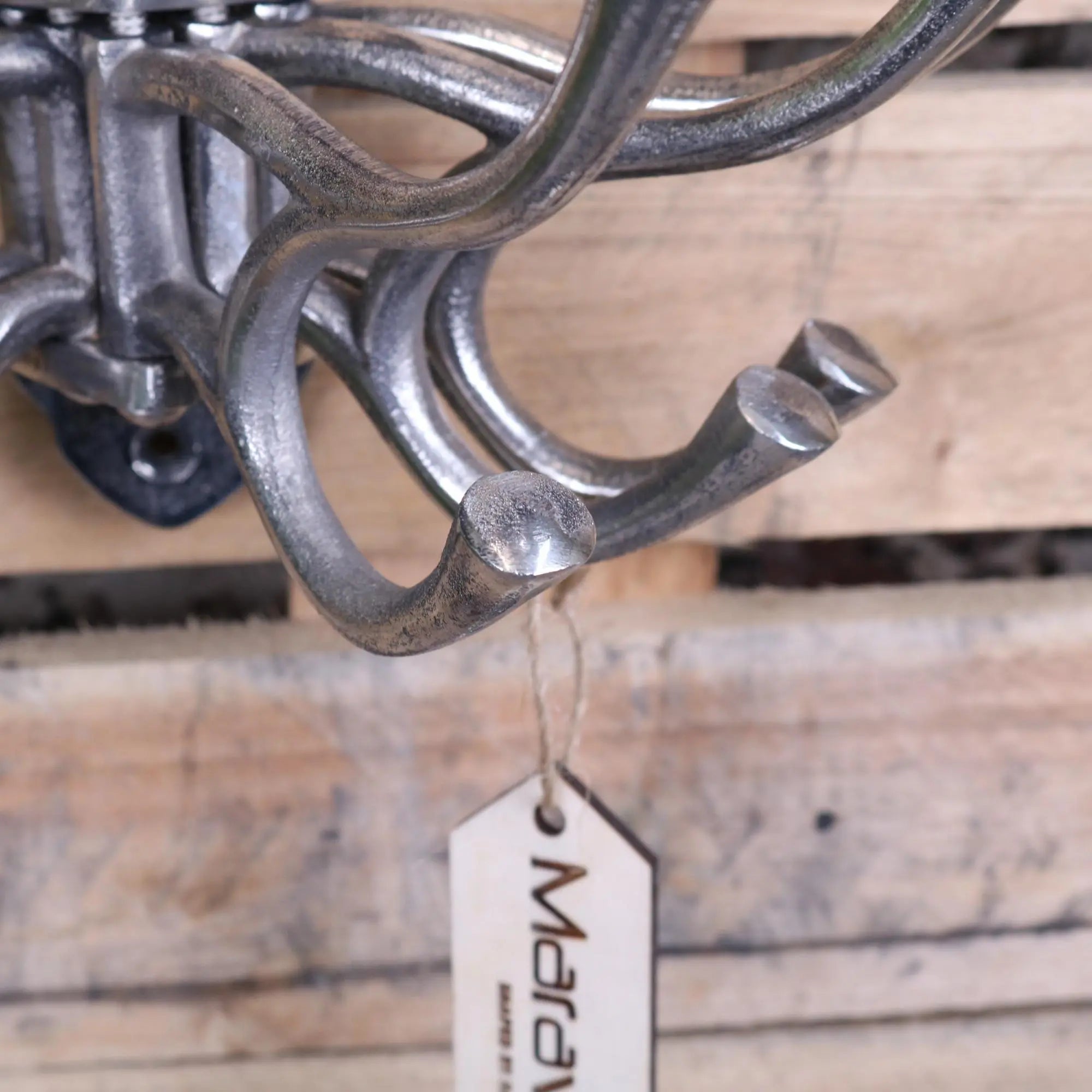 Industrial-style kesda 5 way captains swivel hooks coat rack with curved wrought iron and vintage rustic finish