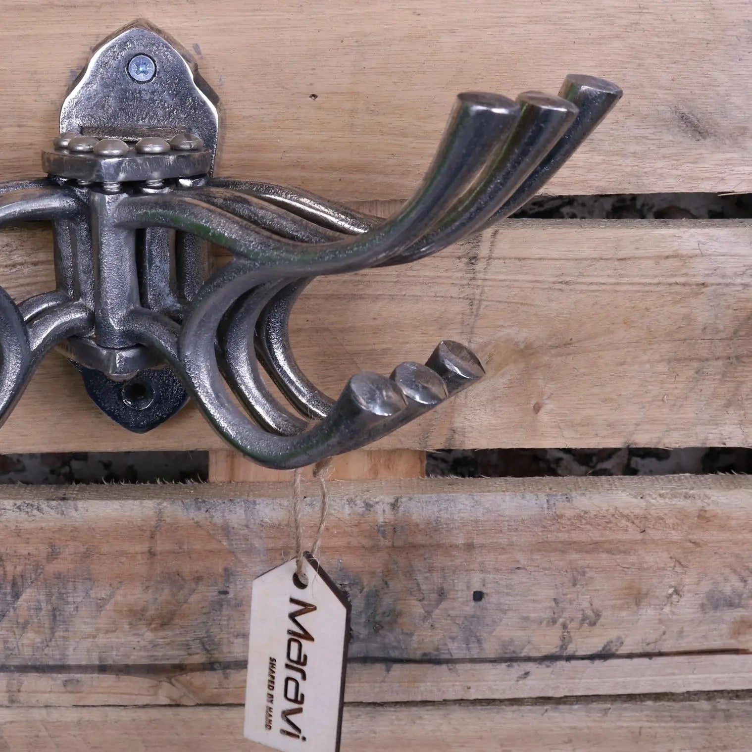 Kesda industrial metal coat rack with five vintage finish captains swivel hooks and decorative mounting plate