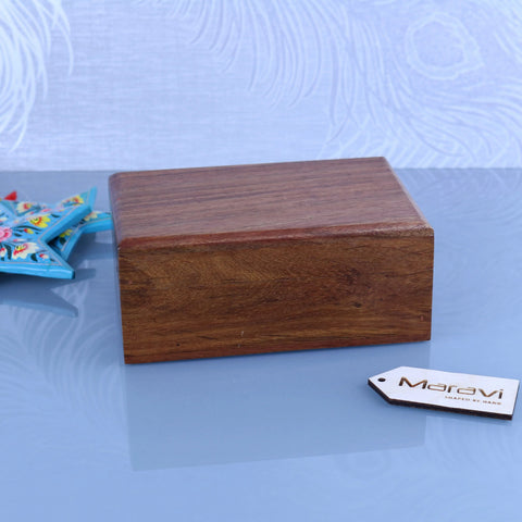Khalka plain wooden storage box with smooth polished surface and visible grain patterns for organized storage