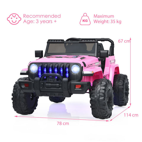 12V Kids Ride on Truck with 2.4G Parental Remote Control and Music-Black