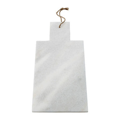 Kindia Rectangular White Marble Paddle Chopping and Serving Board