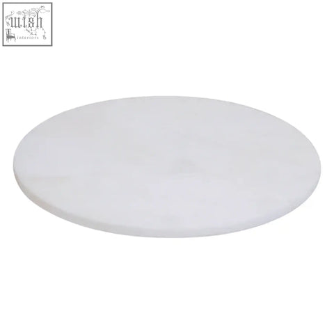 Kindia white marble round chopping and serving board made of white marble perfect for serving and prep
