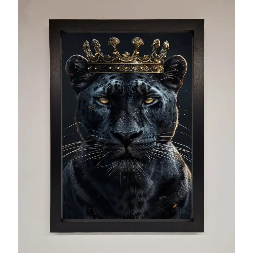 King Panther Framed Wall Art - A3 (29.7 x 42 cm) / Black - Framed Print