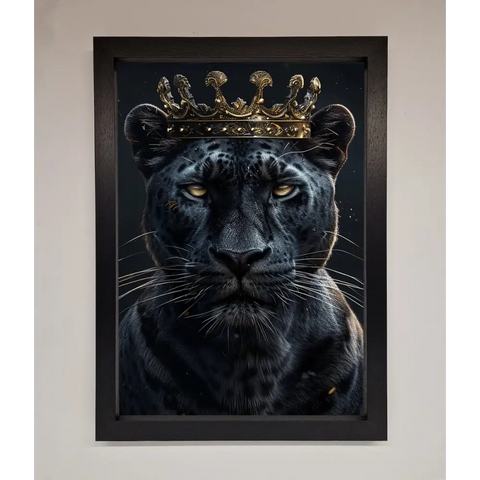 King Panther Framed Wall Art - A3 (29.7 x 42 cm) / Black - Framed Print