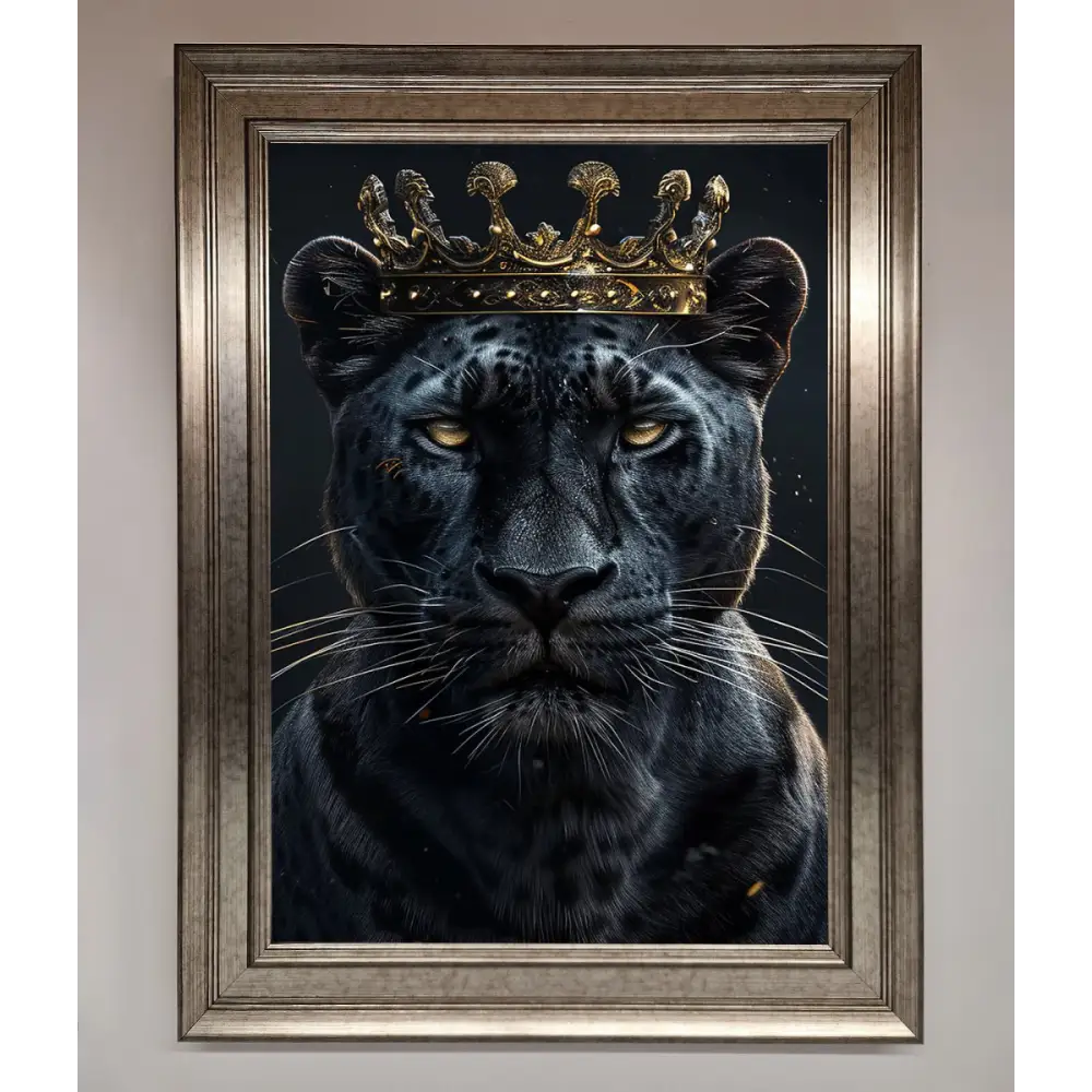 King Panther Framed Wall Art - A3 (29.7 x 42 cm) / Silver - Framed Print