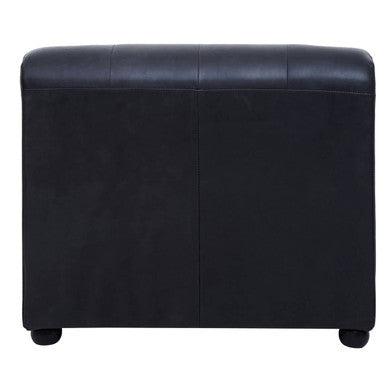 King Right Arm Antique Black Leather Modular Sofa