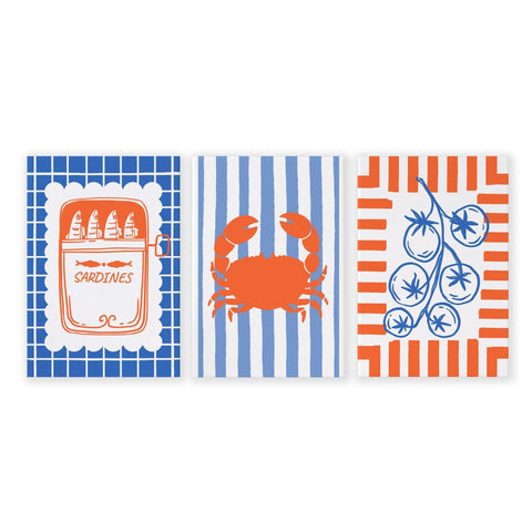 Kitchen Modern Wall Decor | Set of 3 Italian Lifestyle Wall art Prints