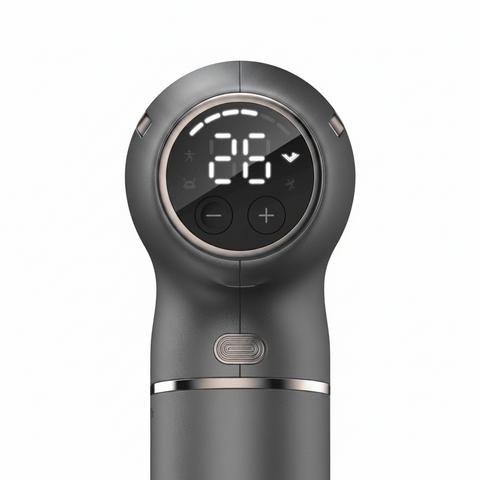 KOVE Hot & Cold Massage Gun with Long Handle – Deep Tissue Percussion Recovery Gun