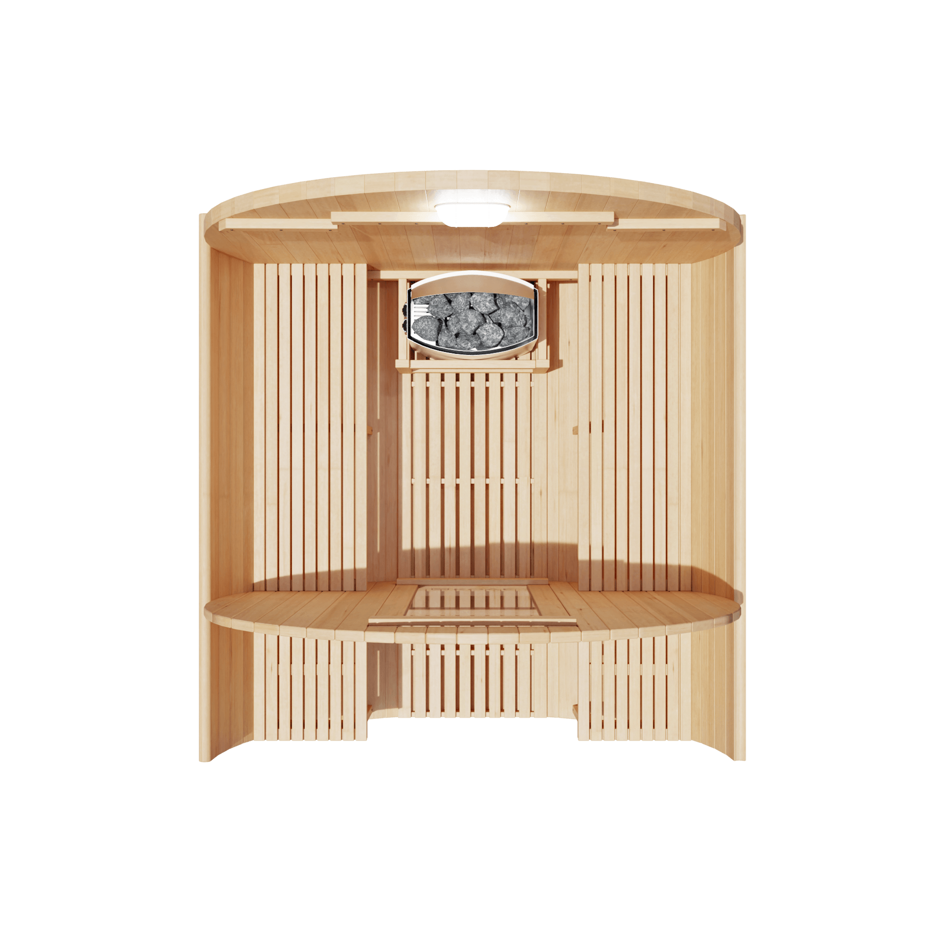 KOVE Outdoor Barrel Sauna – 3–4 Person Garden Sauna with 6kW Harvia Electric Heater