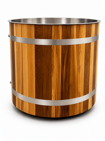 KOVE Oval Cedar Ice Bath – Reclined Cold Plunge