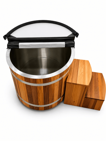 KOVE Oval Cedar Ice Bath – Reclined Cold Plunge
