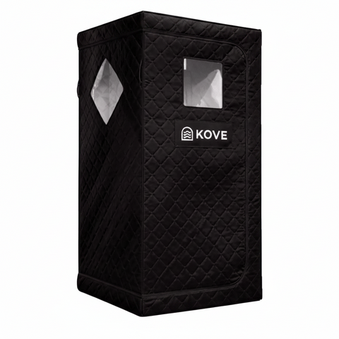 KOVE Portable Infrared Sauna Tent – Indoor 1 Person Far Infrared Sauna with Carbon Heating & Red Light