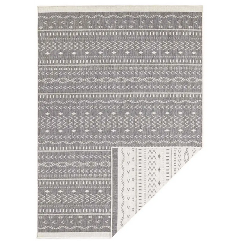 Kuba Reversible Indoor-Outdoor Rug - 80X150 cm / Grey - Rugs