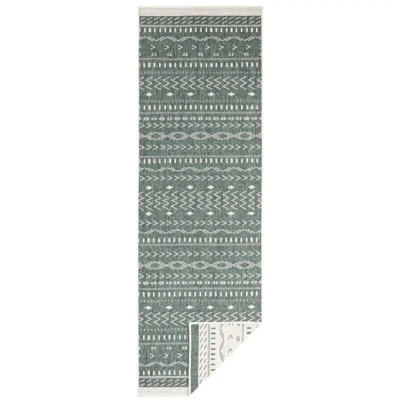 Kuba Reversible Indoor-Outdoor Rug - 80X250 cm / Green - Rugs