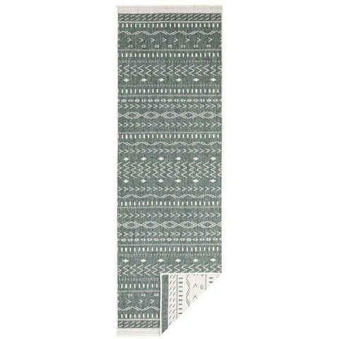 Kuba Reversible Indoor-Outdoor Rug - 80X250 cm / Green - Rugs