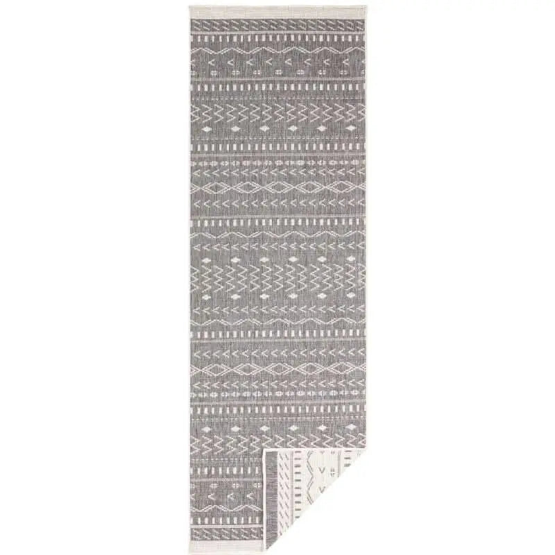 Kuba Reversible Indoor-Outdoor Rug - 80X250 cm / Grey - Rugs