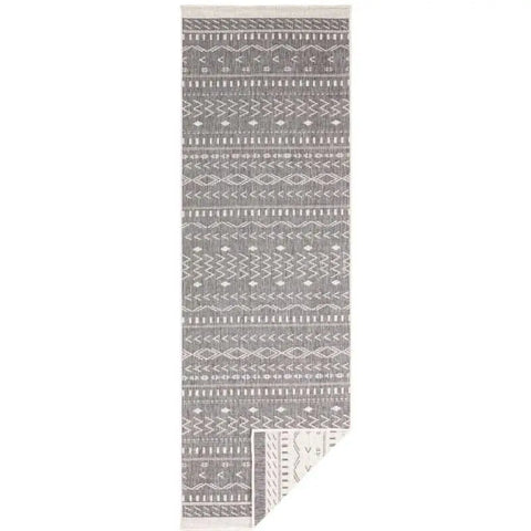 Kuba Reversible Indoor-Outdoor Rug - 80X250 cm / Grey - Rugs