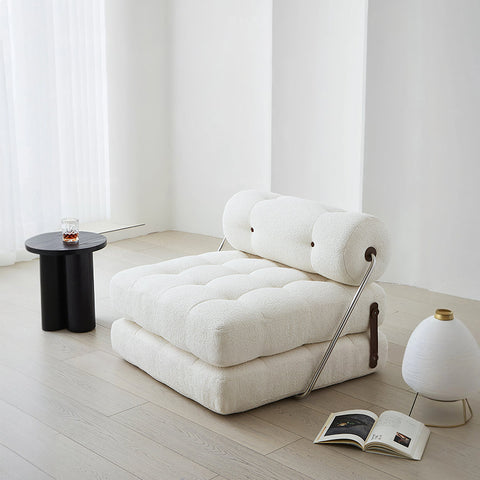 Kumar Single Seater Sofa Bed, Boucle