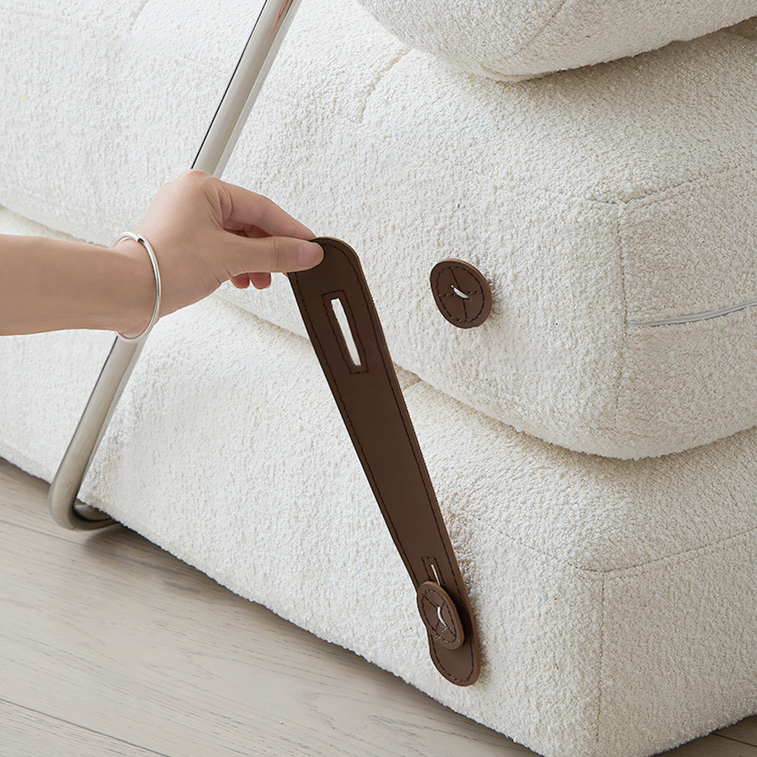 Kumar Single Seater Sofa Bed, Boucle