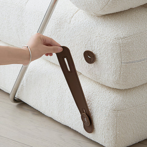 Kumar Single Seater Sofa Bed, Boucle