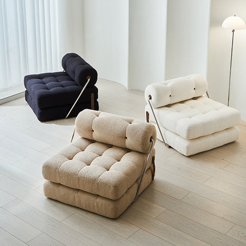 Kumar Single Seater Sofa Bed, Boucle
