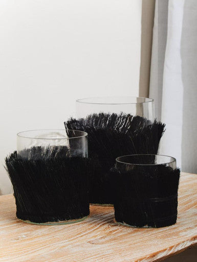 Kuta Black Medium Candle Holder
