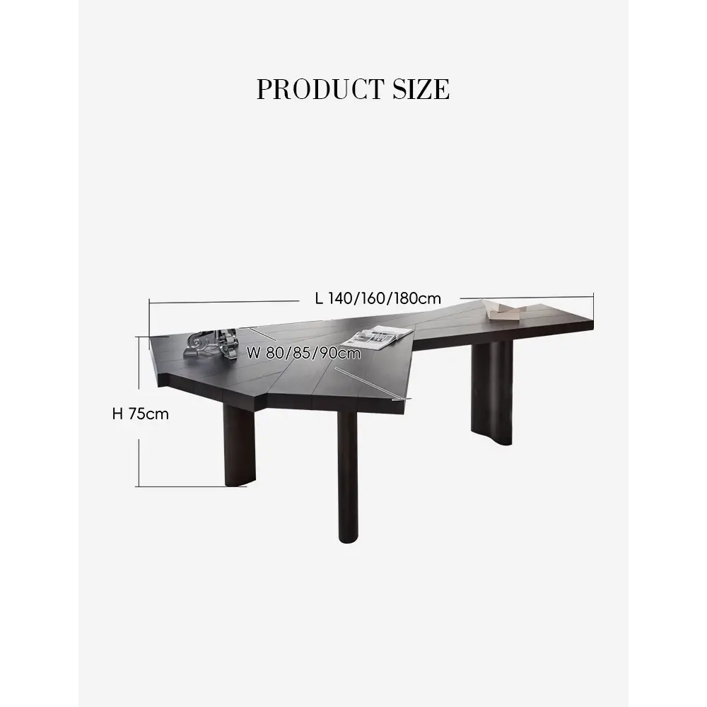 Kwan Corner Office Desk Black Or Oak - office desk