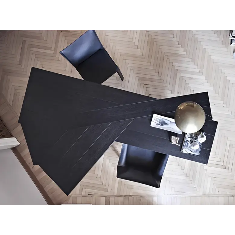 Kwan Corner Office Desk Black Or Oak - office desk