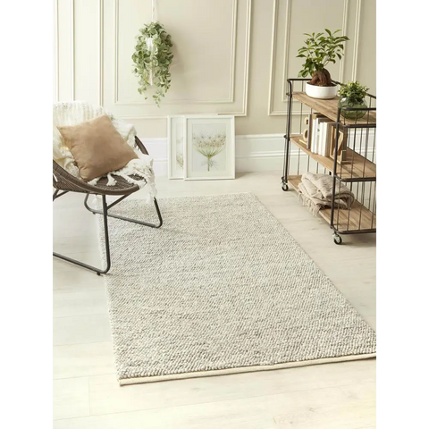 La Playa Silver Grey Solid Rug - Rugs