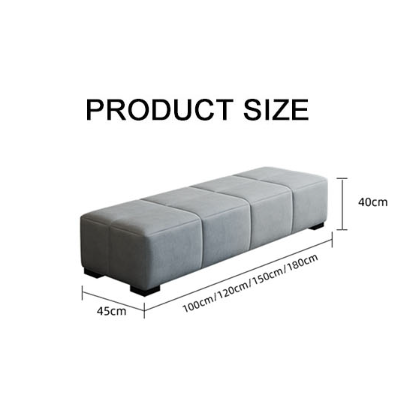 Gray upholstered la23 bench storage with velvet segmented cushioning and black feet for stylish bench storage