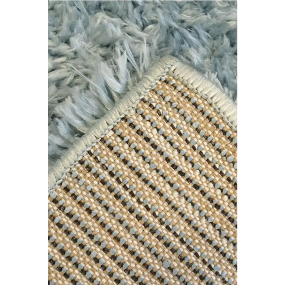 Lagom Duck Egg Blue Shaggy Rug - Rugs