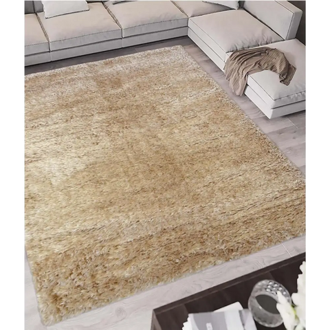 Lagom Natural Shaggy Rug - Rugs