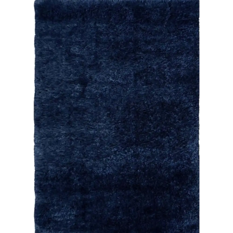Lagom Navy Shaggy Rug - 80X150 cm - Rugs